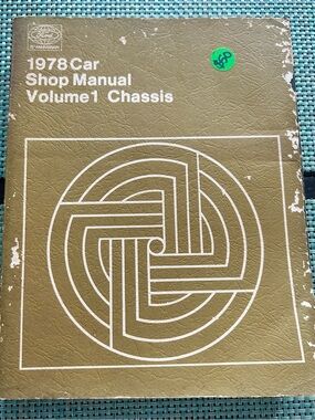 Ford Olive Green and White 1978 Car Shop Manual - Volume 1 Chassis